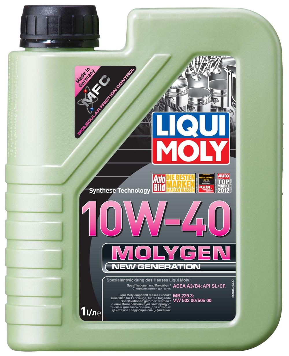 LIQUI MOLY 9059 LM Molygen New Generation 10W-40 SL, A3/B4 Масло моторное синт. (229.3, 502.00, 505.00) 1л